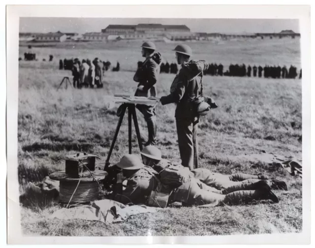 1939 British Artillery Battery Control Training in England 7x9 News Photo