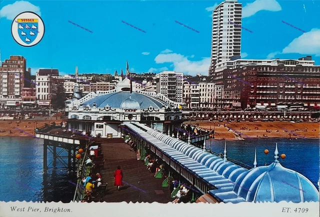 Vintage Postcard,  West Pier, Brighton, East Sussex