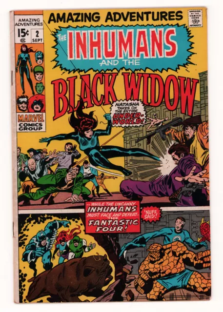 Amazing Adventures #2 BLACK WIDOW, INHUMANS, JACK KIRBY Marvel 1970 VG/FN