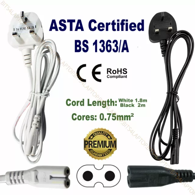 For Panasonic Viera TX-40DS500B 40" Full HD SMART LED TV Mains Power Cable Lead