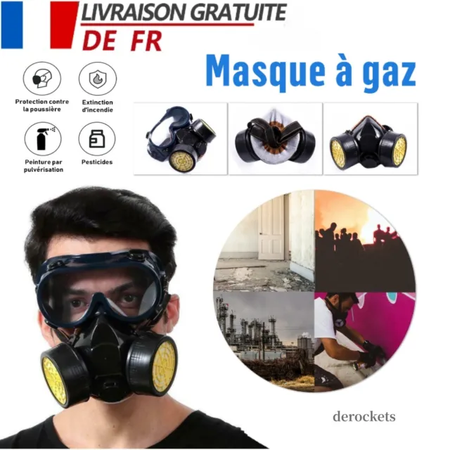 Demi-visage Masque à gaz Respirateur Single Double cartouche