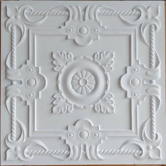 Ceiling design Faux tin white matt decor KTV saloon wall panel PL29 LASTDECOR
