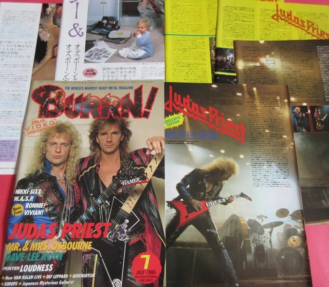 Judas Priest Ozzy & Sharon Osbourne Queensryche 1986 Clipping Japan Br 7J 12Page