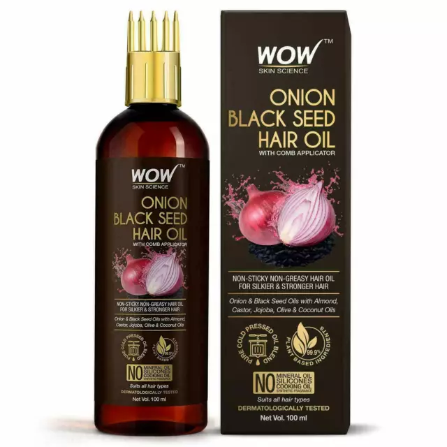 Aceite para el cabello de semilla negra de cebolla roja Cabello ligero no...