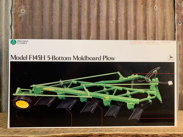 ERTL, Precision, John Deere Model F145H 5-Bottom Moldboard Plow, 1:16 Diecast