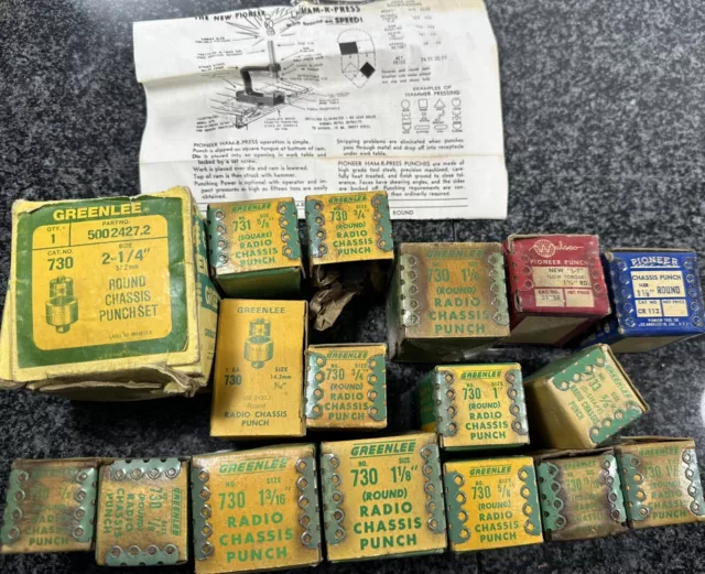 Greenlee  Knock Out Punches HUGE Lot  Boxed Punch Pioneer
