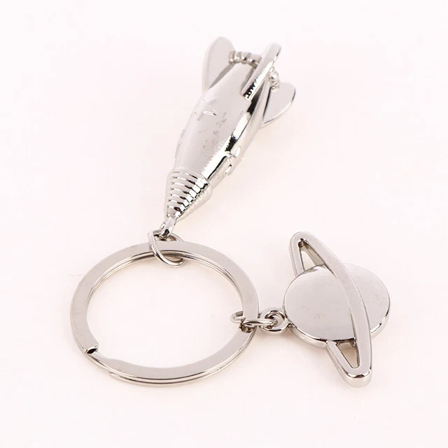 Metal Rocket Keychain Men Dream Planet Spaceship Key Chain Space Travell.SA