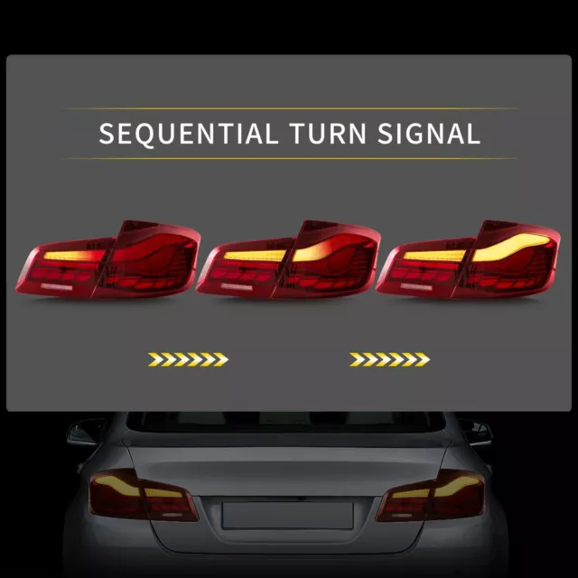 Voll LED Rückleuchten für BMW F10 Limousine 2010-2016 Rot in OLED Technik 3