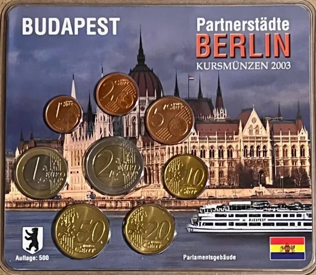 Euro KMS Deutschland 2003 A Partnerstädte Budapest Berlin limitiert auf 500