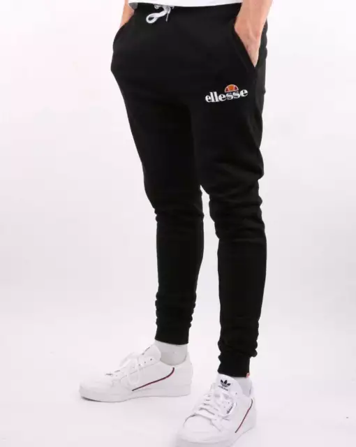 Ellesse Jog Pants in Black - tracksuit bottoms, joggers, sweatpants embroidered