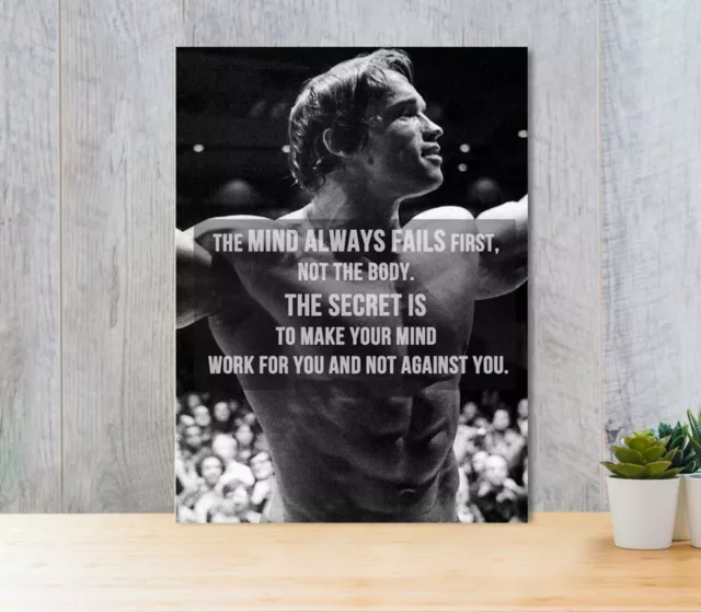 Gym Fitness motivation men   5mm thick Plastic Poster Ready to Hang 45x60cm