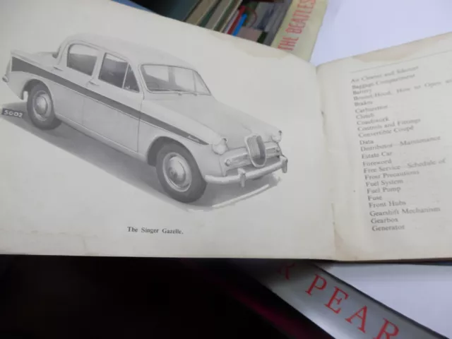 SINGER Gazelle Series IIIA 1960 6600733 IB.334/3 Original Owners Car Handbook