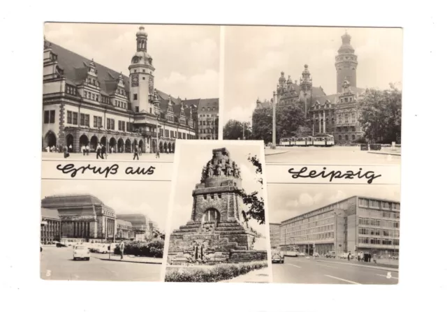 AK Ansichtskarte Messestadt Leipzig / Altes Rathaus / Hauptbahnhof +++