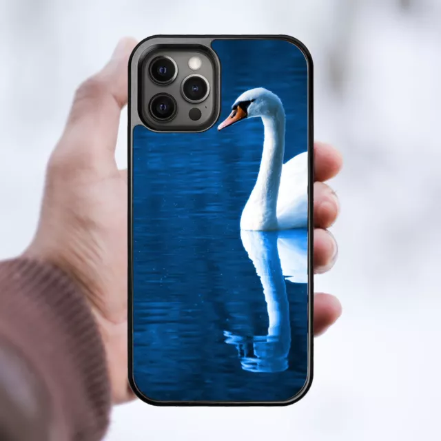 White Swan Swimming On A Lake - Case for iPhone 14 13 12 11 Pro Max SE XS XR X 8 2