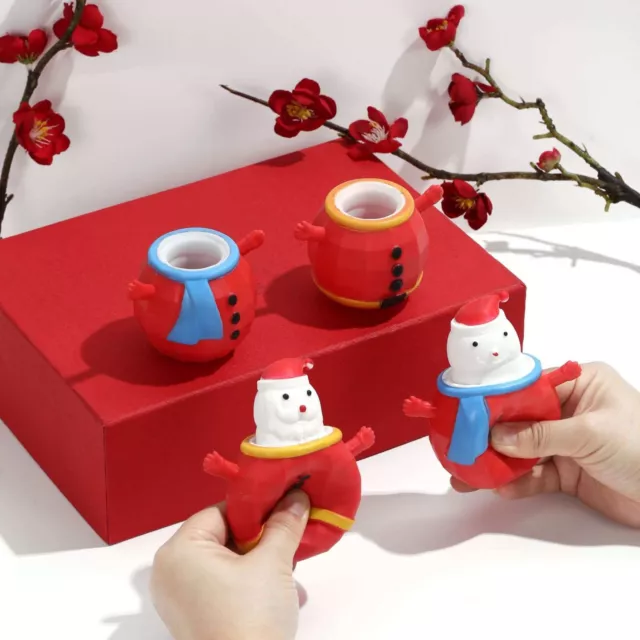 Noël Acheter 2 pour Popper Remue Jouet Squishy Santa Neige Cadeaux Chausettes de 3