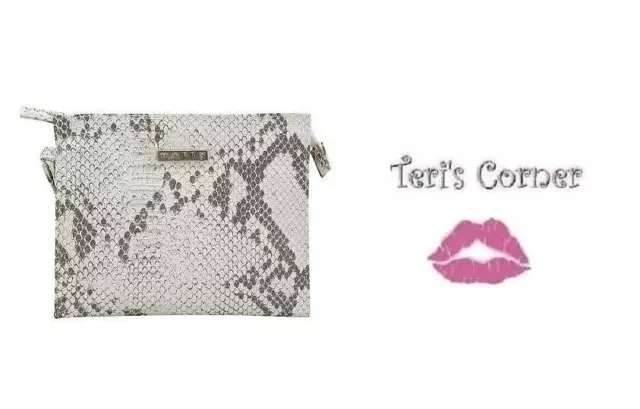 Mally Beauty Python Cosmetics/Makeup Bag /Wristlet - Brand New!