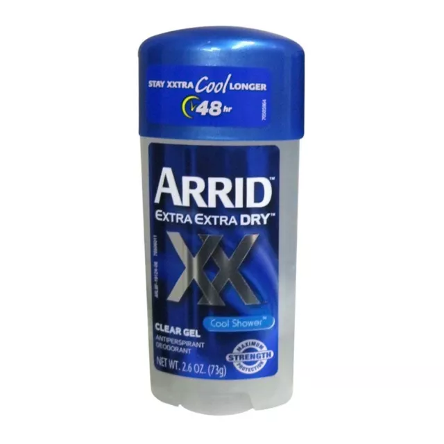 Arrid Extra Dry Clear Gel Antiperspirant & Deodorant Cool Shower 2.6 oz 6 Pack