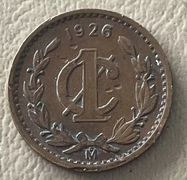 MEXICO 1926 Mo 1 CENTAVO VERY NICE CONDITION L88