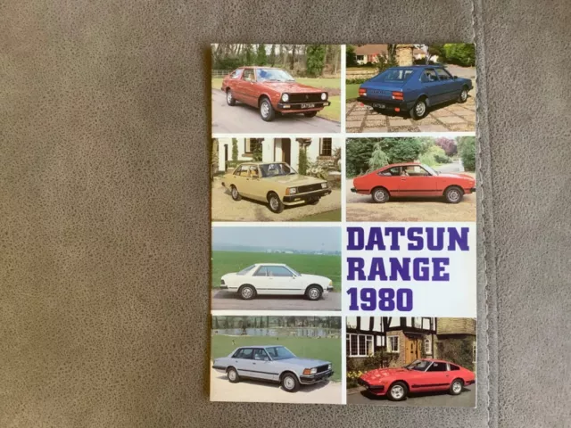 Rare vintage Datsun range of cars 15-page A5 glossy sales brochure - 1980