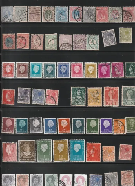 Lot 100 Timbres Stamps différent Pays Bas Nederland Europe Neuf Oblitérés