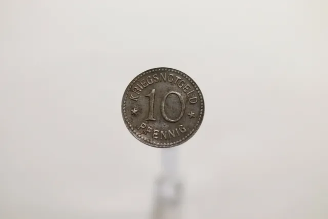 Germany War Money Token 10 Pfennig 1918 Ortrand Iron B19 #T1664