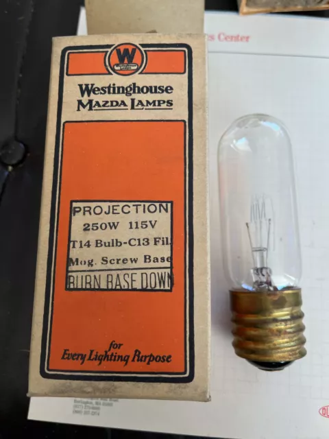 Vintage Westinghouse  Mazda Projection 250W T14 C13 Mogul Base Down Lamp