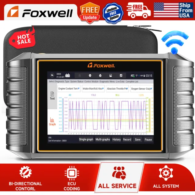 FOXWELL NT710 For Benz Bidirectional Car OBD2 Scanner Diagnostic Tool ECU Coding