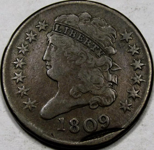 1809 Classic Head Half Cent Choice EF+... with Second Off Center Strike, NEAT!!