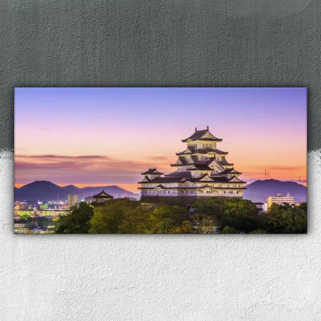 Japanische Tempel Burg 100x50 Canvas Bild Leinwand Bilder Große