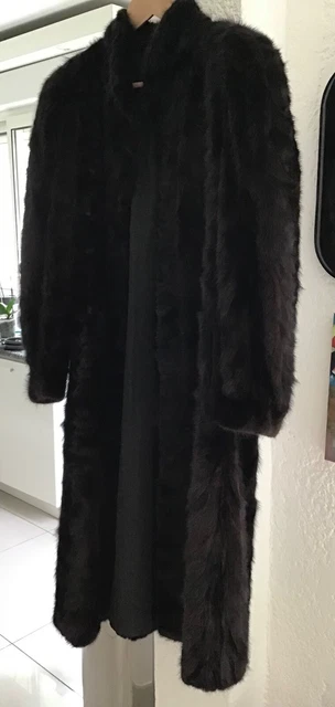 Manteau En Fourrure De Vison Samaritaine – Queues Authentiques, Taille 42-44, Occasion Bon état