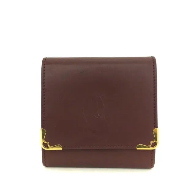 Must De Cartier  Leather Coin purse Wallet /2L1253