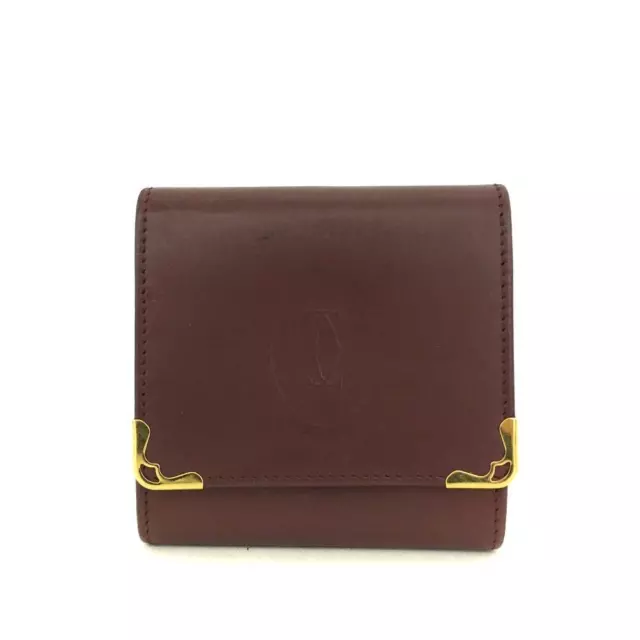 Must De Cartier  Leather Coin purse Wallet /2L1253