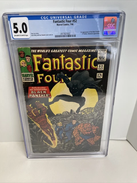Fantastic Four 52 CGC 5.0 First Appearance of the Black Panther July 1966