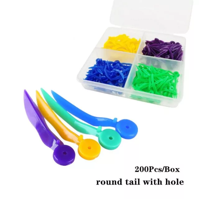 200/Box Dental Disposable Plastic Concave Design Wedge Holes Round Poly XS/S/M/L