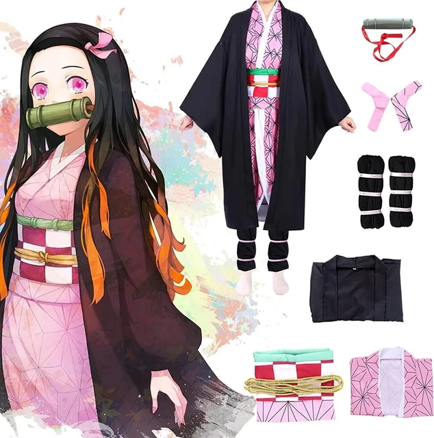 NEZUKO COSPLAY DEMON Slayer Cosplay Costume Kamado Nezuko Kimono