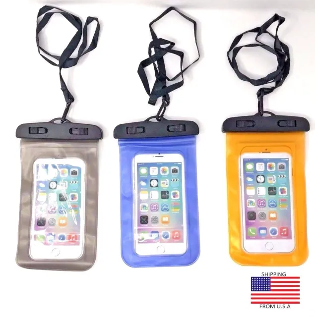 USA 3 Pack Waterproof Underwater Pouch Phone Bag Pack Case Cover for Cell Phone