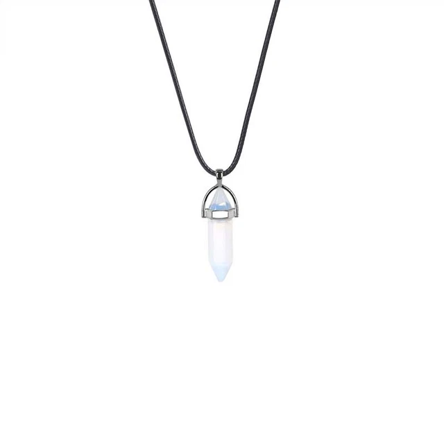 1PC Natural Quartz Crystal Stone Point Chakra Healing Gemstone Pendant Necklace