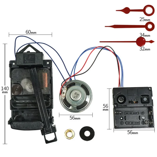 New Replacement Quartz Clock Movement Mechanism Chime Music Box DIY Repair Kit