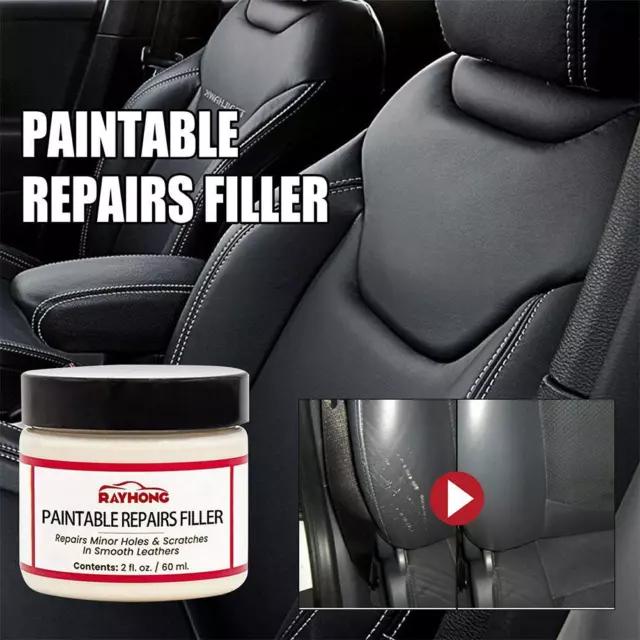 Leather Repair Filler Cream Kit Restore Sofa Car Seat Rip Hole Scratch R6V3