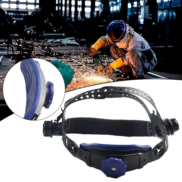 ADJUSTABLE WELDING HOOD Headband with Solar Dimming for Welder's Safety