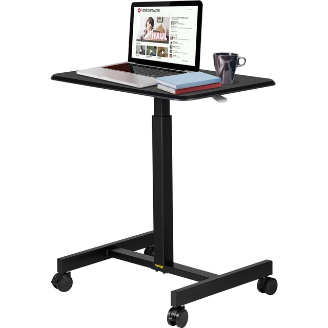 VEVOR LAPTOP DESK Mobile Computer Table Rolling Stand Adjustable Bed