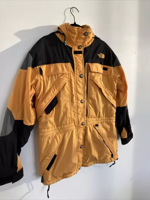 VTG THE NORTH FACE Size Large Mens Yellow Extreme Light Insulated Jacket Coat