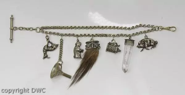 Catene Charivari catene per orologi con ciondolo imbuto Norimberga catena costume antico