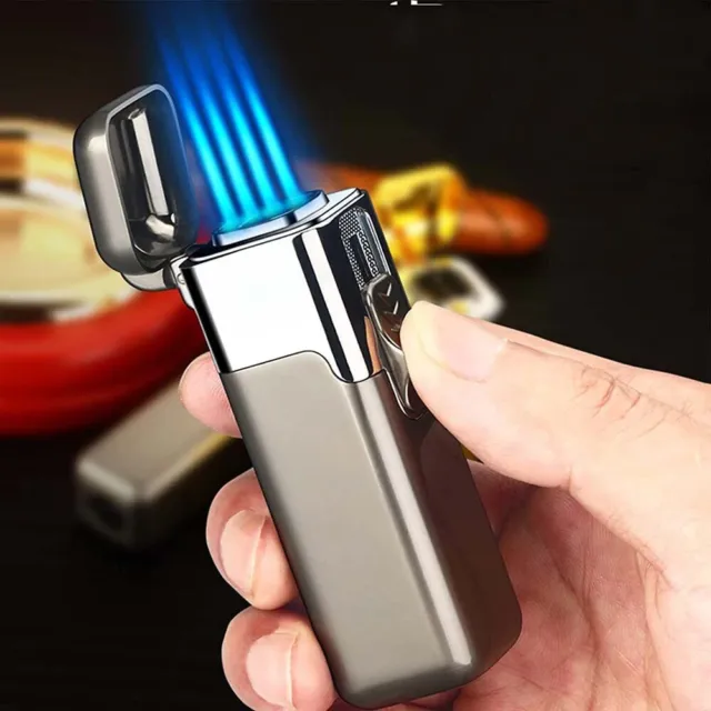 Torch Lighter cigar Lighters Adjustable 4 Jet Flame Refillable Windproof