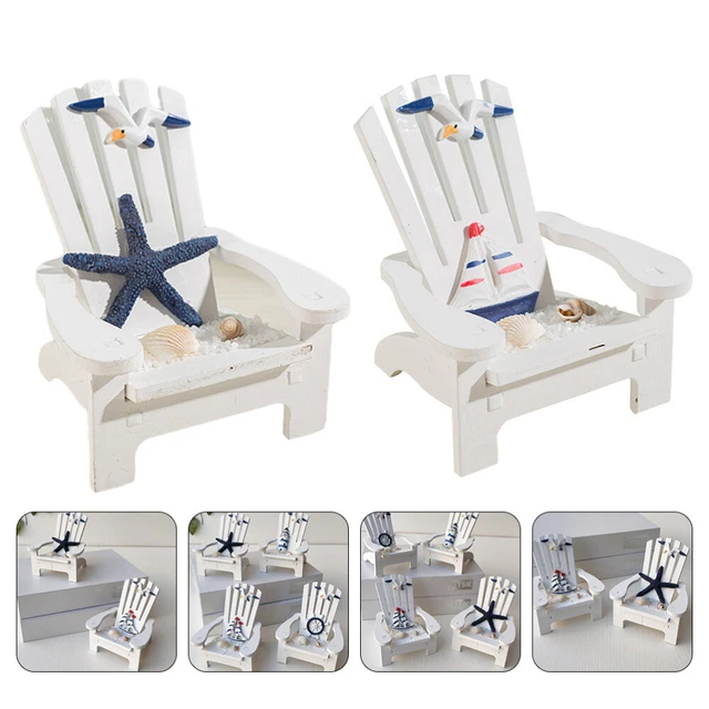 2 Pcs Ornements De Décoration Pour La Maison Chaises Miniatures D'été