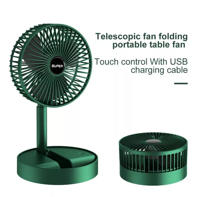 Portable USB Rechargeable Fan Office Household Foldable Telescopic Fan