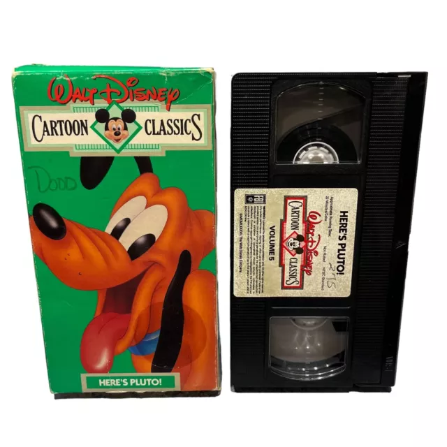 VHS WALT DISNEY Cartoon Classics - Vol. 5 - Heres Pluto (VHS, 1991) V6 ...