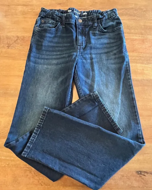 Cat & Jack Jeans Boys 16 Youth Blue Denim Straight Leg Stretch Dark Wash