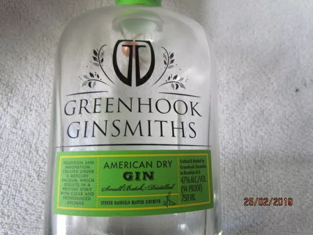 Greenhook Ginsmiths USA Gin Bottle 70cl upcycle project 2