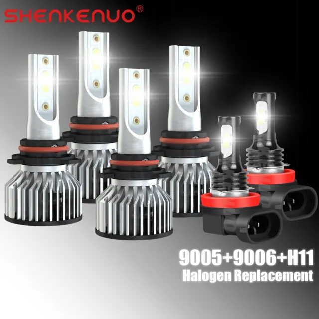 For Honda Civic 2006-2015 LED Headlight High Low Fog Light Bulbs